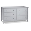Alaterre Furniture Simplicity Wood 6-Drawer Dresser, Dove Gray AJSP0380
